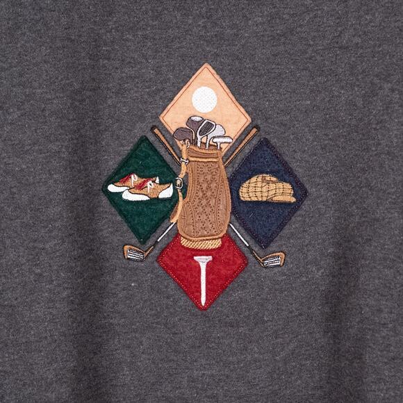 Vintage MCcc Sportswear Men's Golf Theme Sweatshirt XXL Preppy Resort Grandpa - Picture 3 of 6